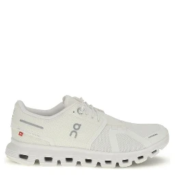 White Recycled Polyester Athletic Sneakers