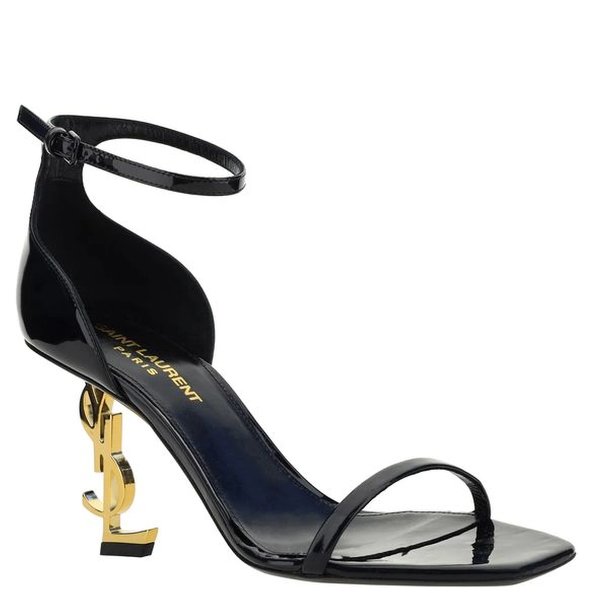 Black Calf Leather Bos Taurus Stiletto Heel Sandals