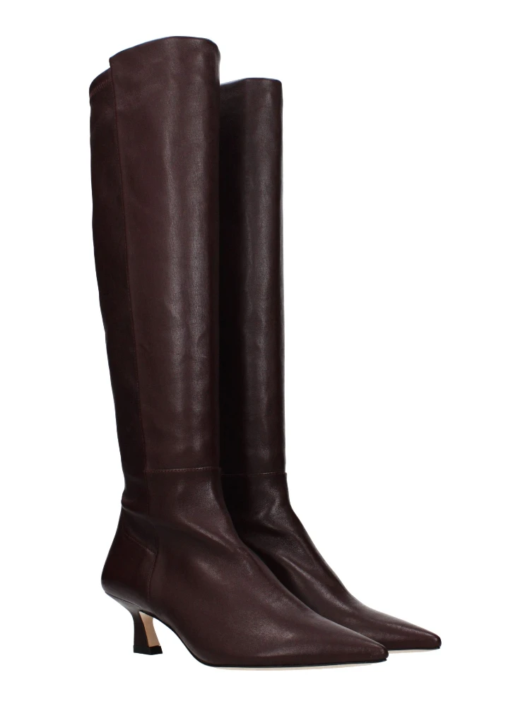 Red Leather High Heel Boots alternative