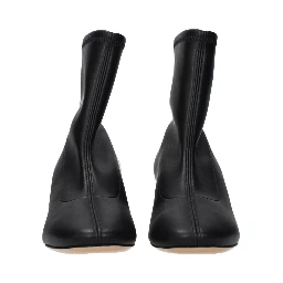 حذاء كاحل من الجلد الأسود