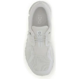 White Recycled Polyester Athletic Sneakers