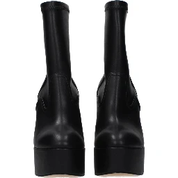 Black Leather Ankle Boots
