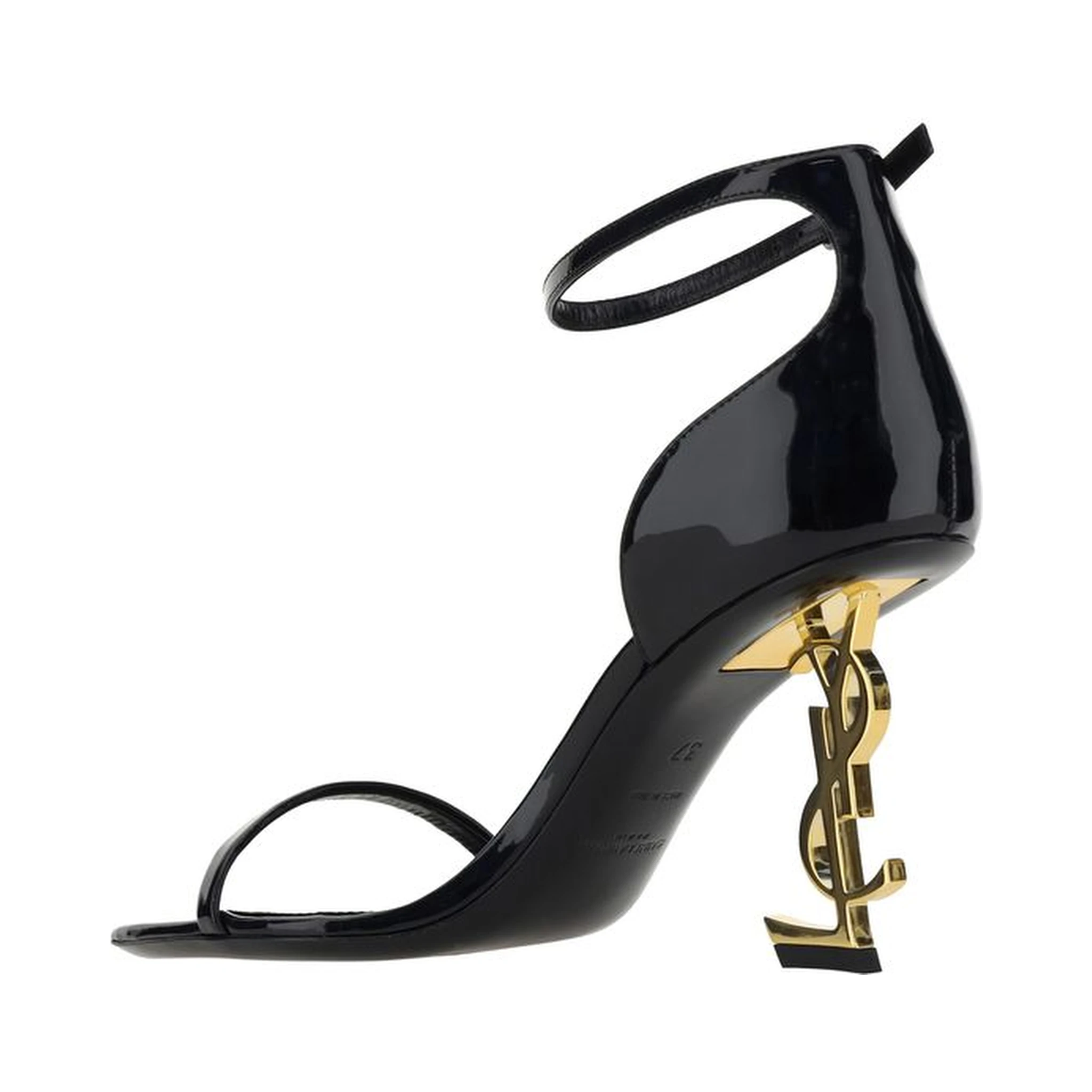 Black Calf Leather Bos Taurus Stiletto Heel Sandals