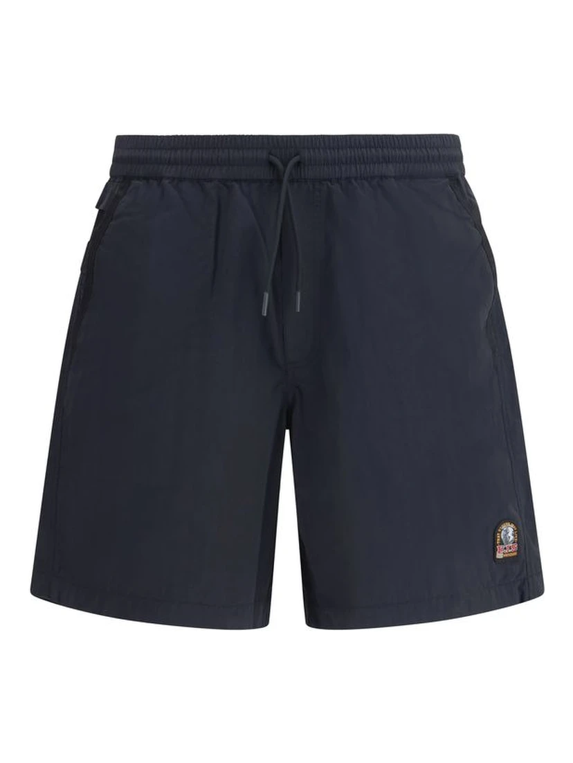 Black Polyamide Bermuda Shorts