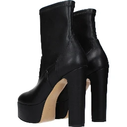 Black Leather Ankle Boots