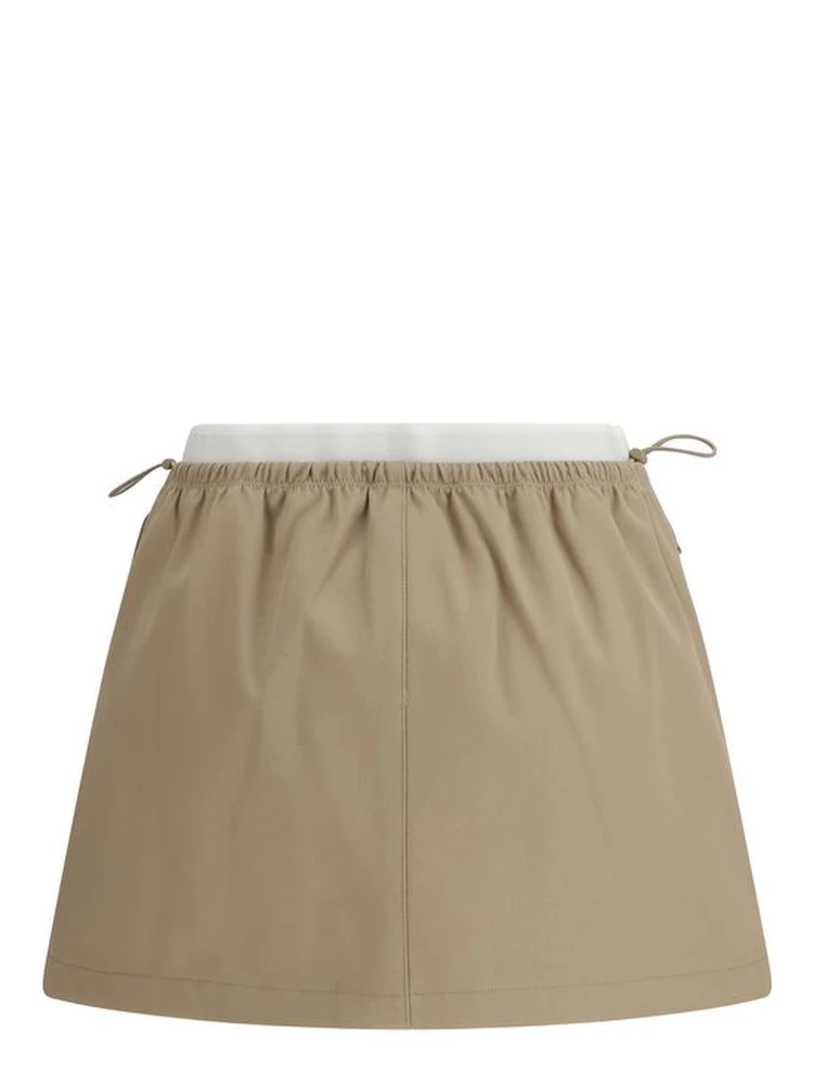 Beige Cotton Mini Skirt alternative