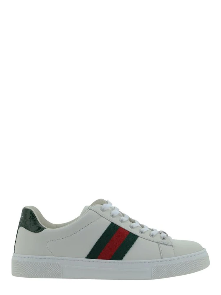 White Calf Leather Bos Taurus Low Top Sneakers