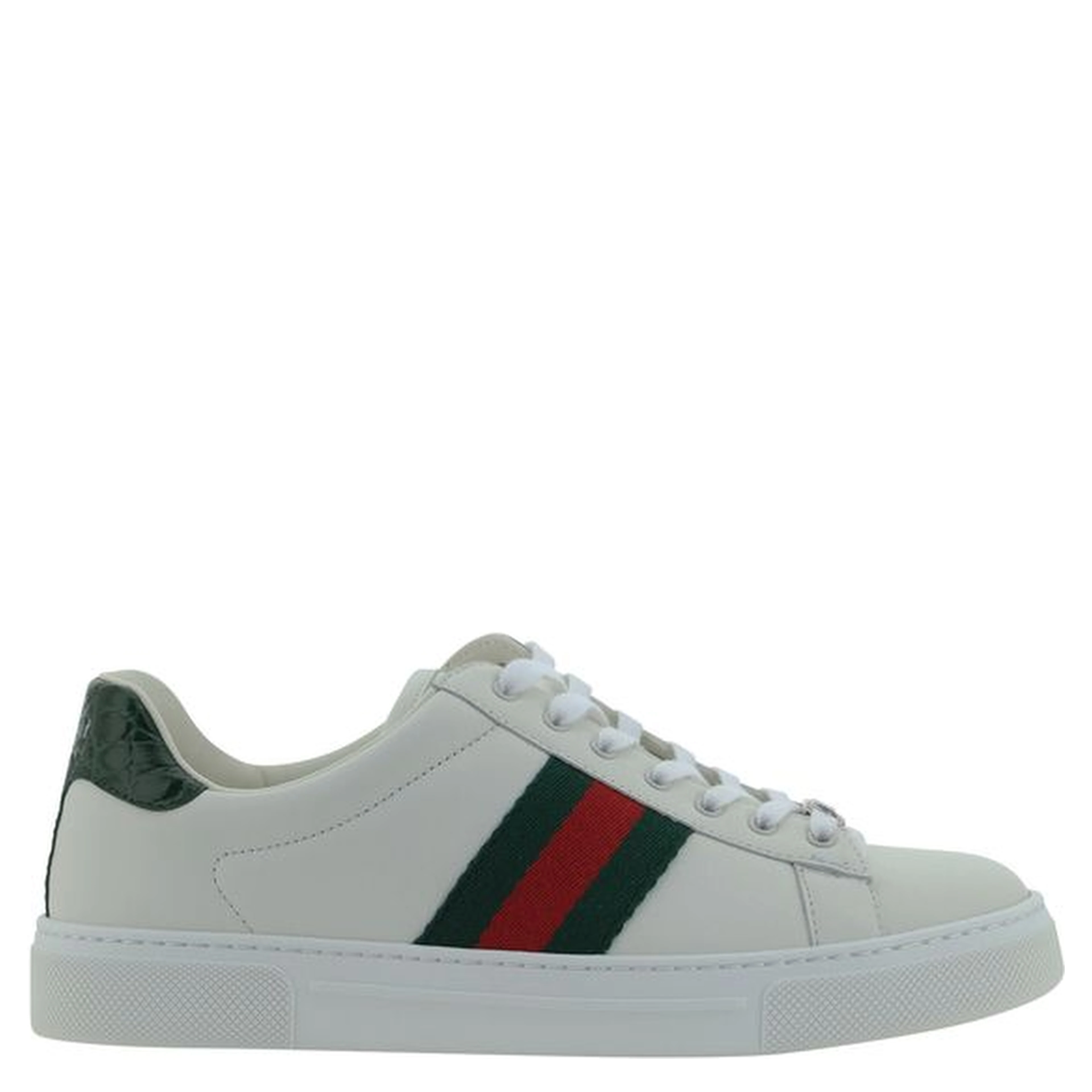White Calf Leather Bos Taurus Low Top Sneakers
