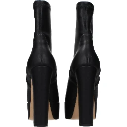 Black Leather Ankle Boots