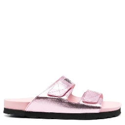 Multicolor Calfskin Strap-On Sandals