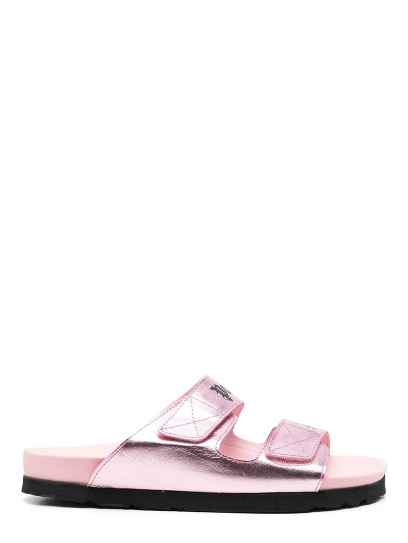 Multicolor Calfskin Strap-On Sandals