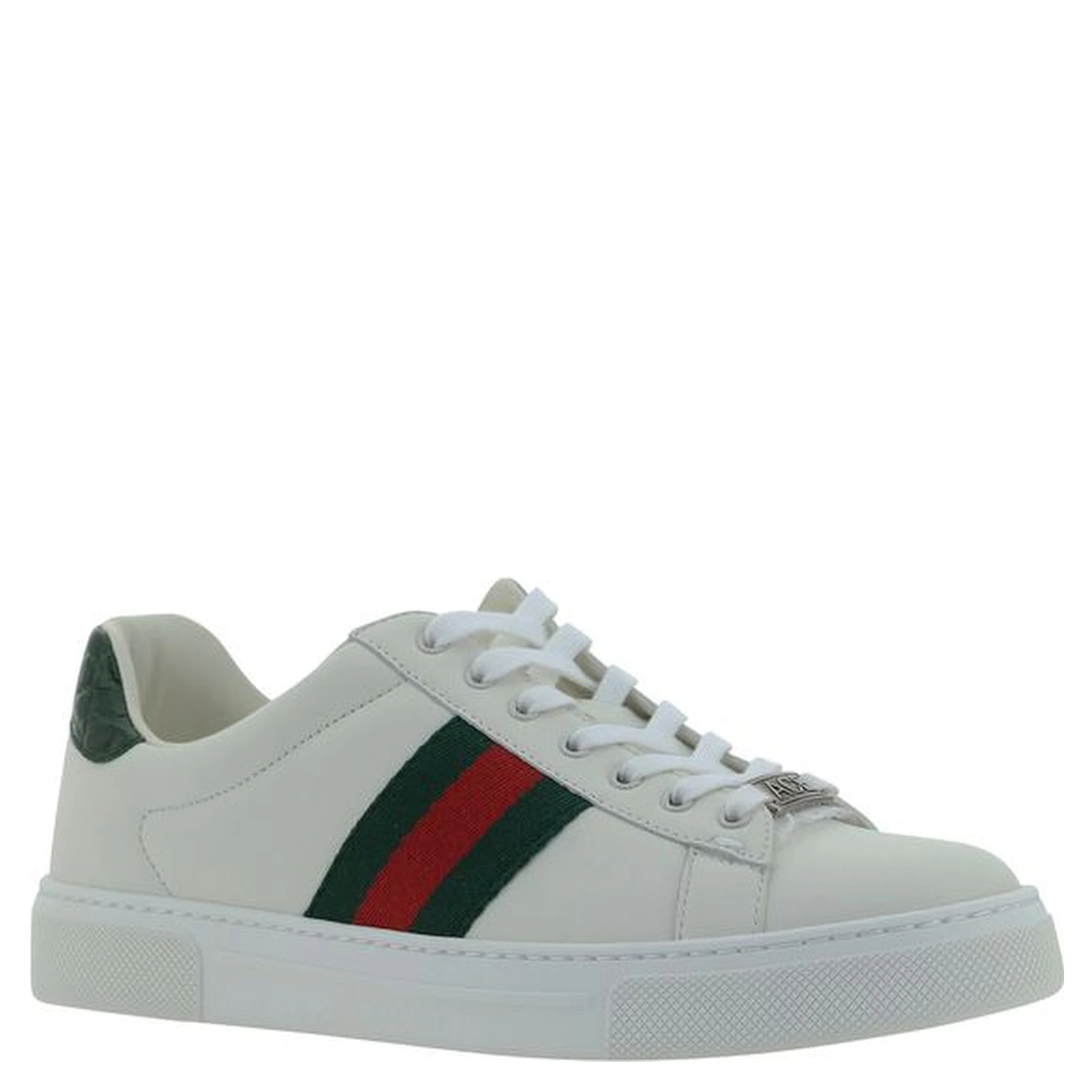 حذاء رياضي منخفض من جلد العجل الأبيض من بوس توروس