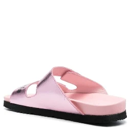 Multicolor Calfskin Strap-On Sandals