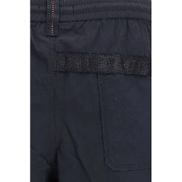 Black Polyamide Bermuda Shorts