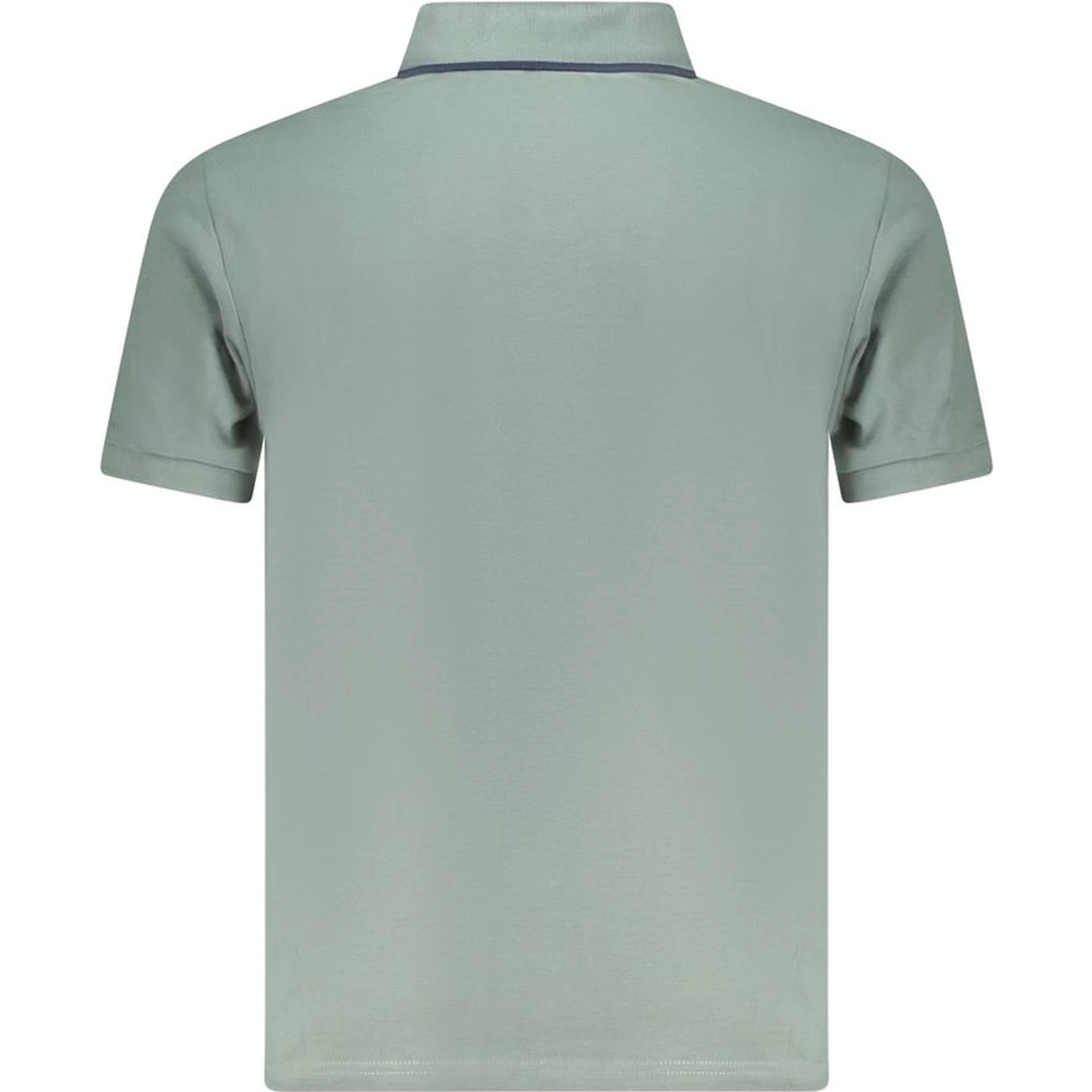 Green Cotton Men Polo Shirt