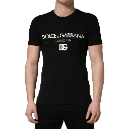 Black DG London Cotton Men Crew Neck  T-shirt