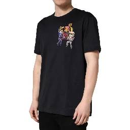 Black #DGFAMILY Patch Men Crew Neck T-shirt