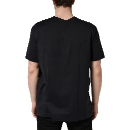 Black #DGFAMILY Patch Men Crew Neck T-shirt