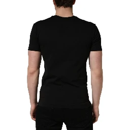Black DG London Cotton Men Crew Neck  T-shirt