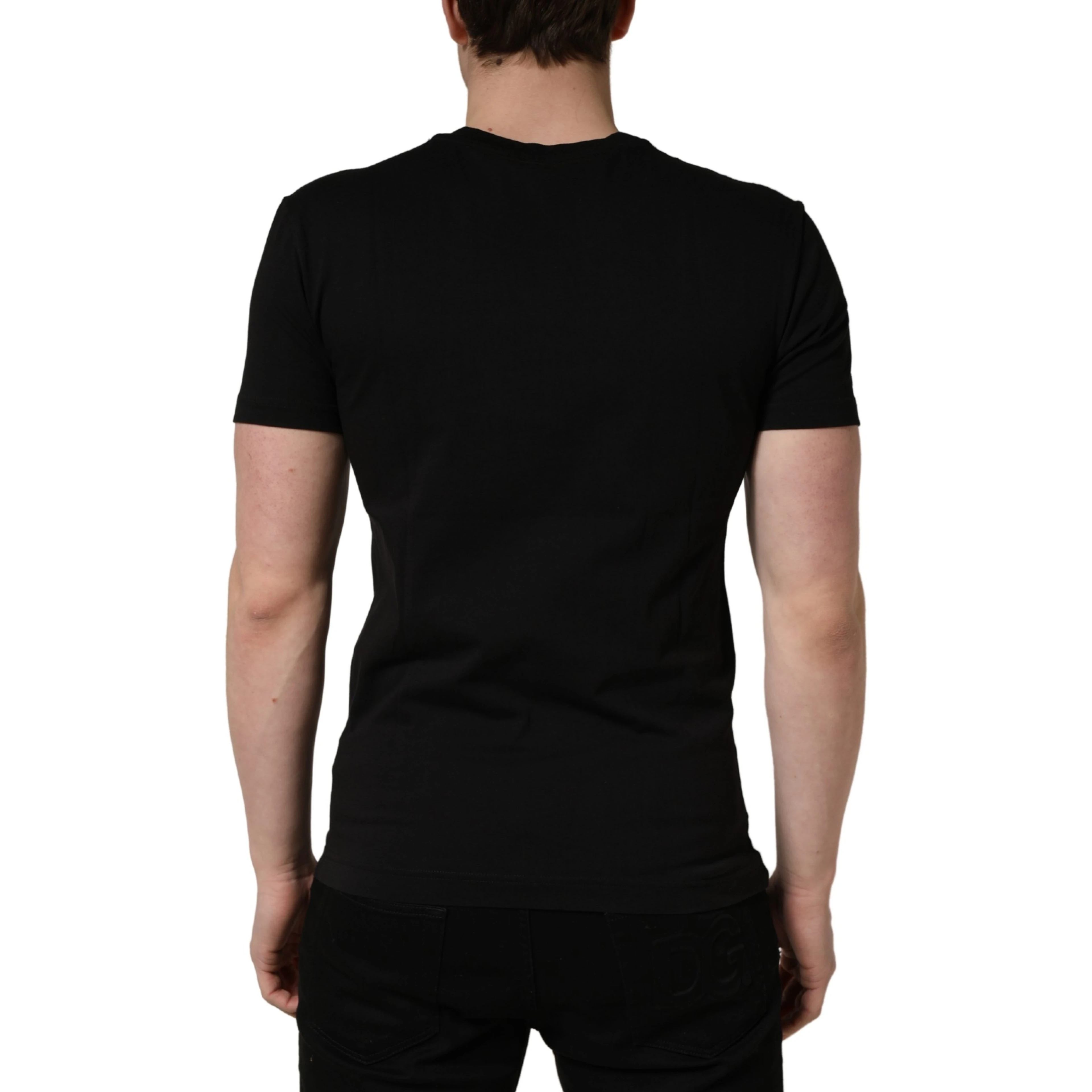 Black DG London Cotton Men Crew Neck  T-shirt