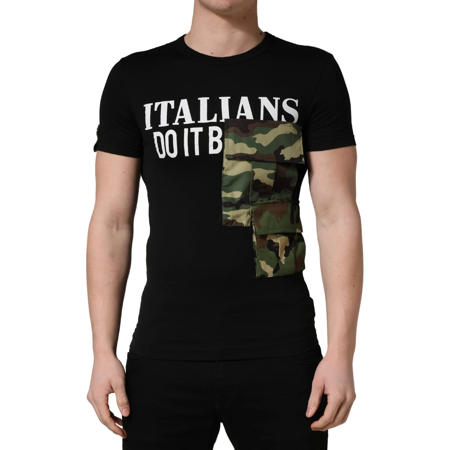 Black Italians Do It Better Camo Pocket Men T-shirt