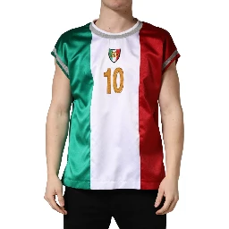 Multicolor Italia DG Logo Satin Tank T-shirt