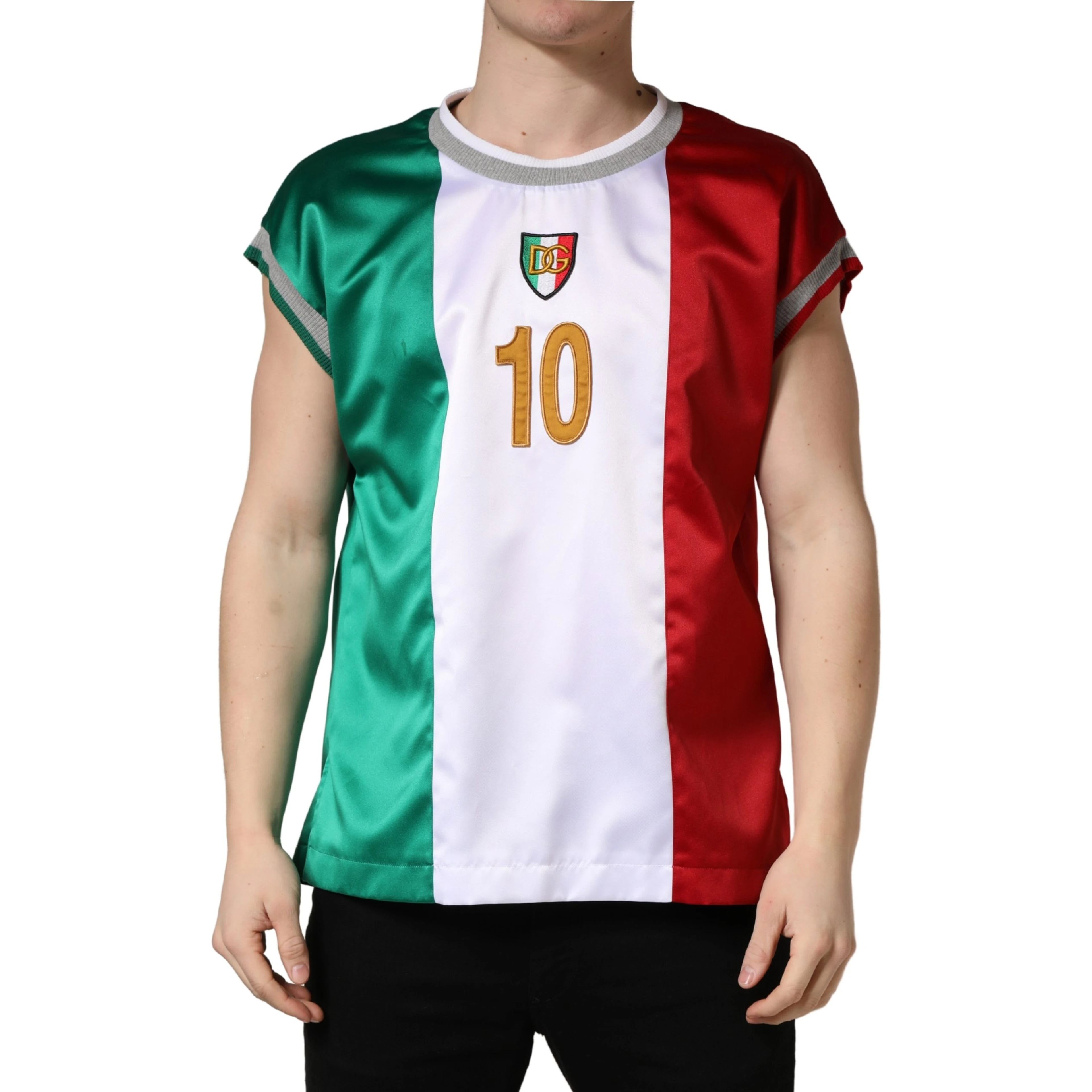 Multicolor Italia DG Logo Satin Tank T-shirt