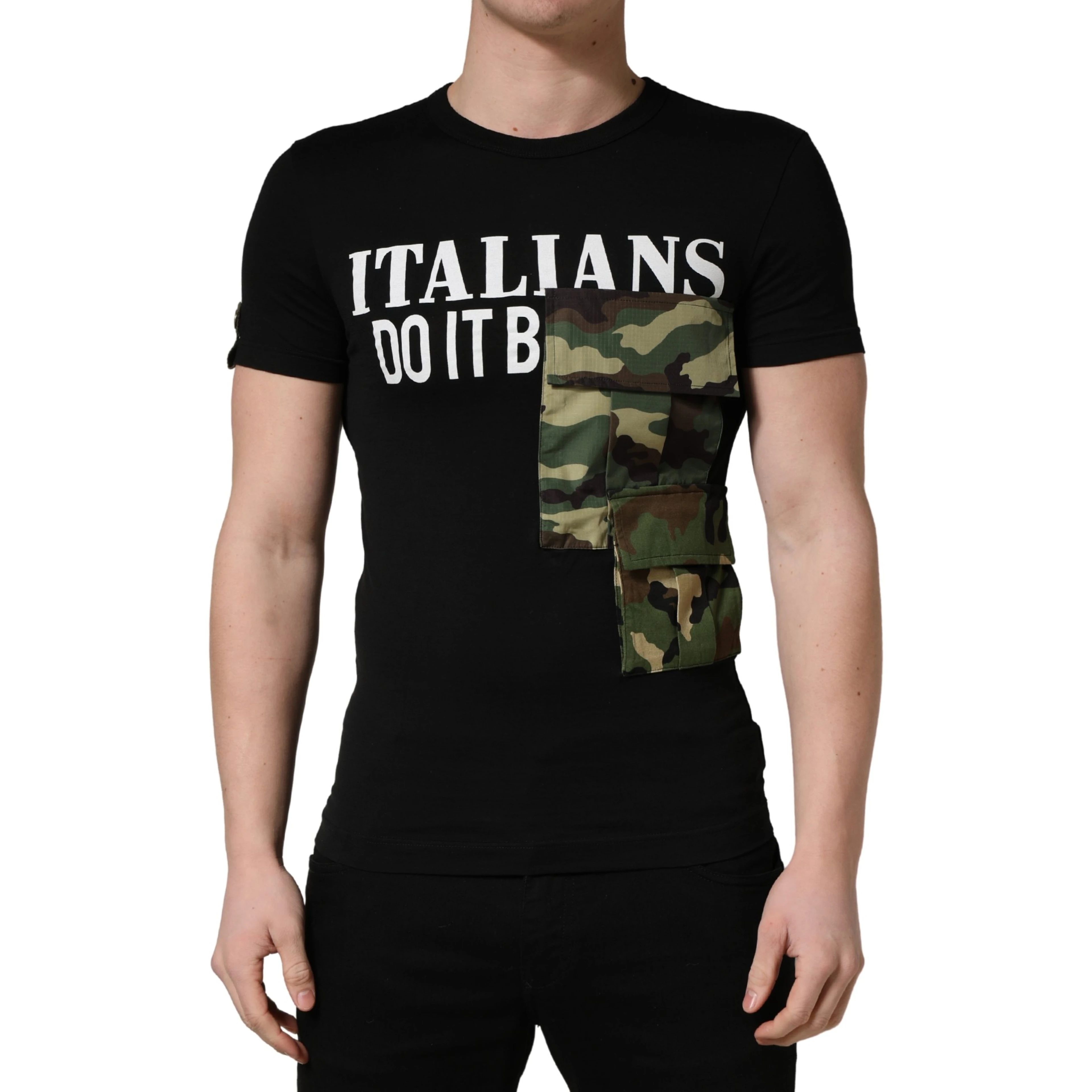 Black Italians Do It Better Camo Pocket Men T-shirt