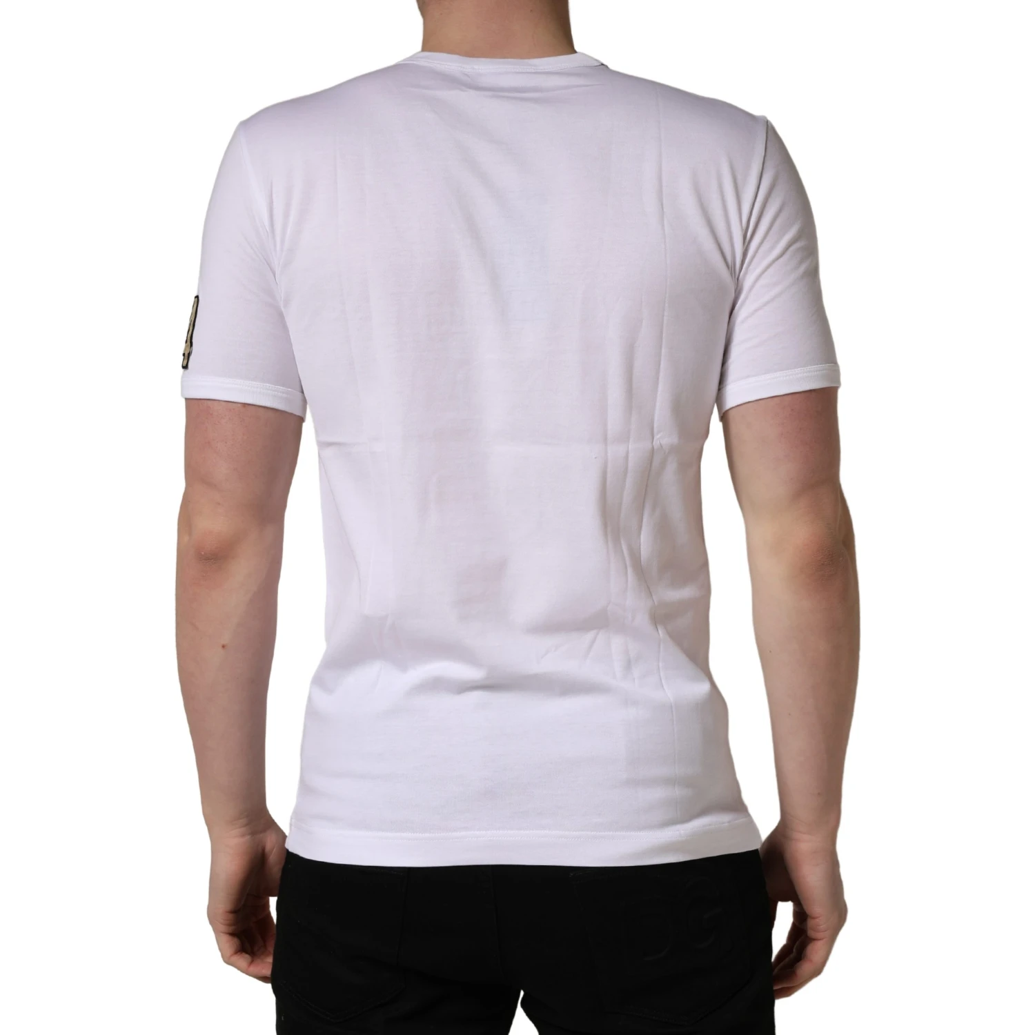 White DG King Royal Crew Neck Cotton  T-shirt