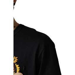 Black #DGFAMILY Patch Men Crew Neck T-shirt