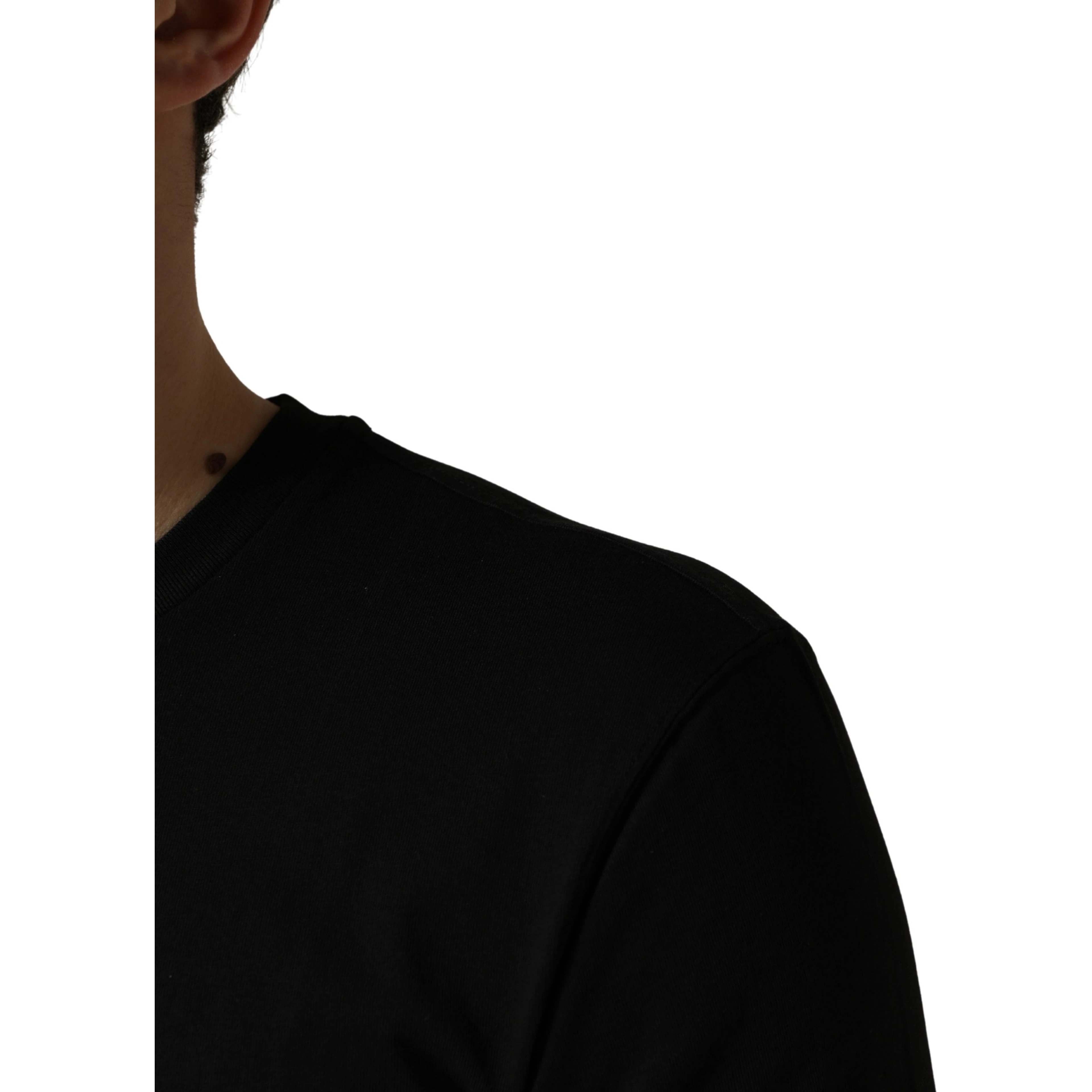 Black DG London Cotton Men Crew Neck  T-shirt