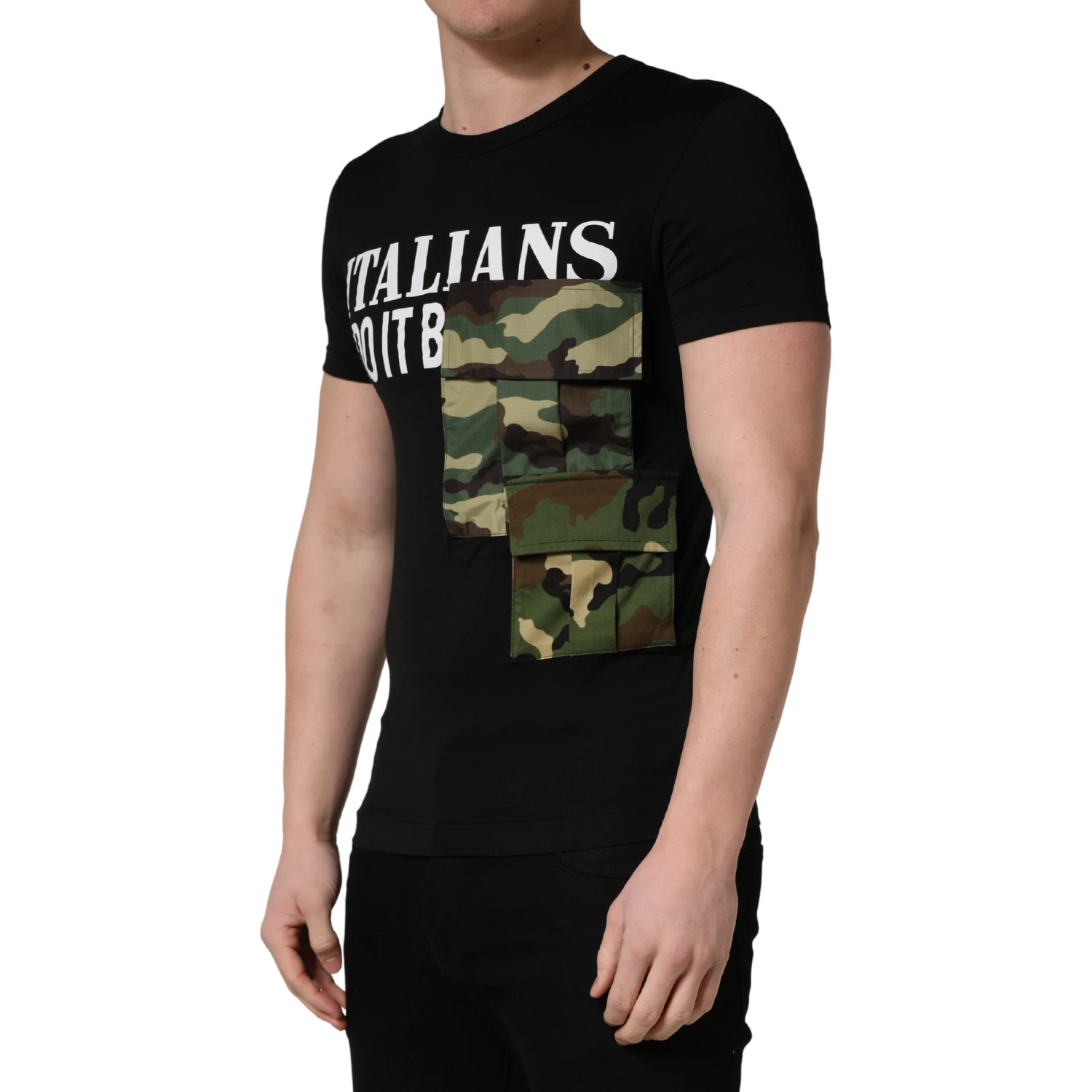 Black Italians Do It Better Camo Pocket Men T-shirt