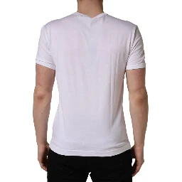 White Palm Embroidered Men Crew Neck T-shirt