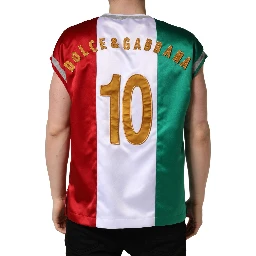Multicolor Italia DG Logo Satin Tank T-shirt