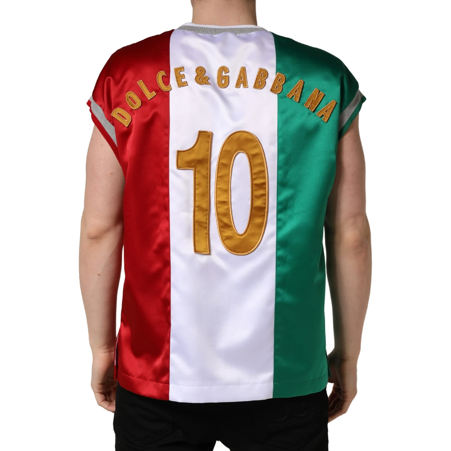 Multicolor Italia DG Logo Satin Tank T-shirt