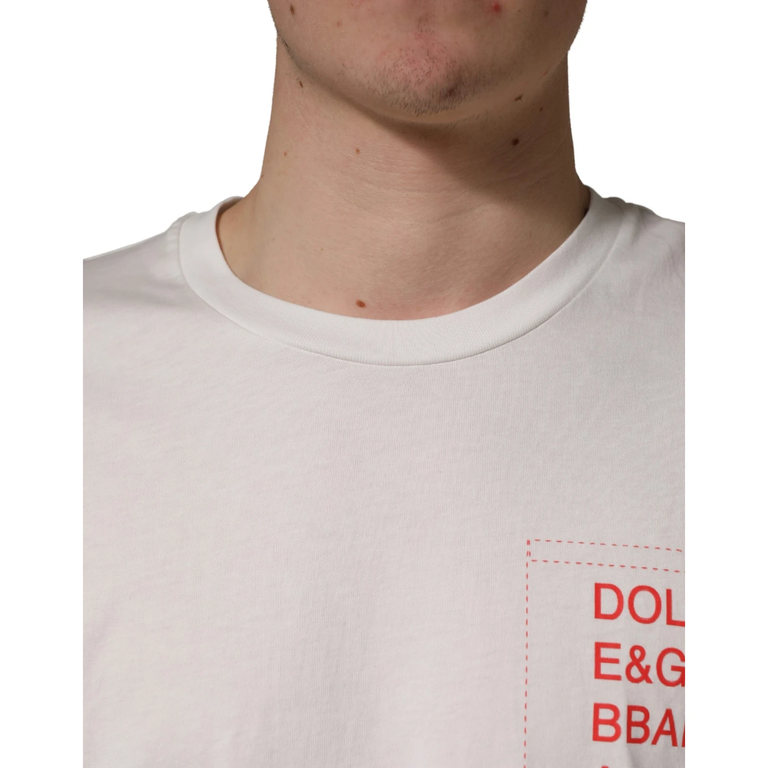 White Graphic Print Cotton Crew Neck  T-shirt