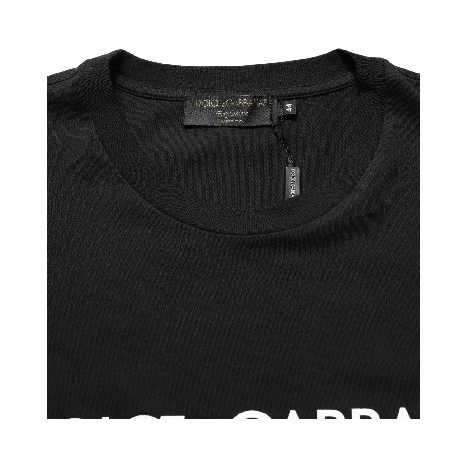 Black DG London Cotton Men Crew Neck  T-shirt
