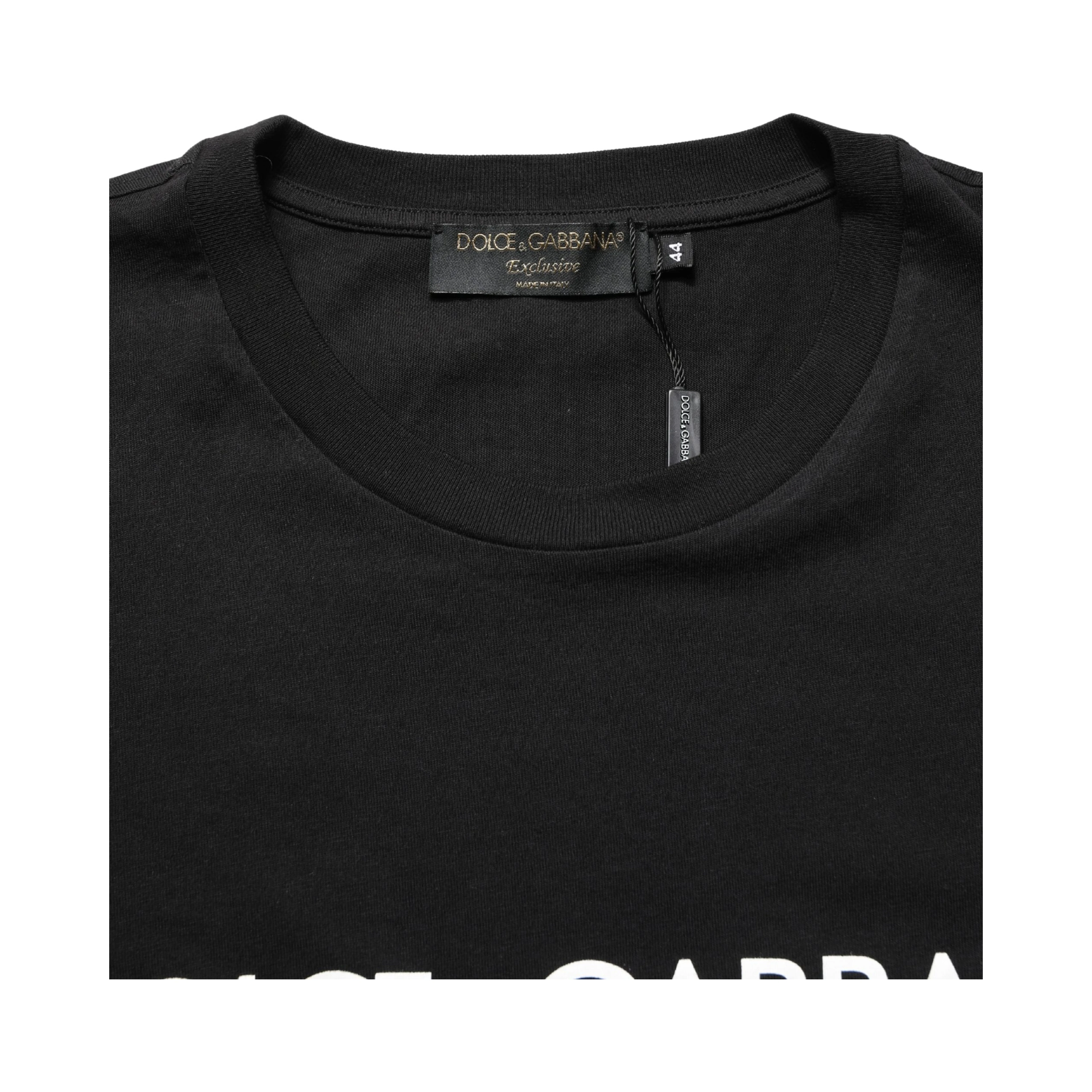 Black DG London Cotton Men Crew Neck  T-shirt