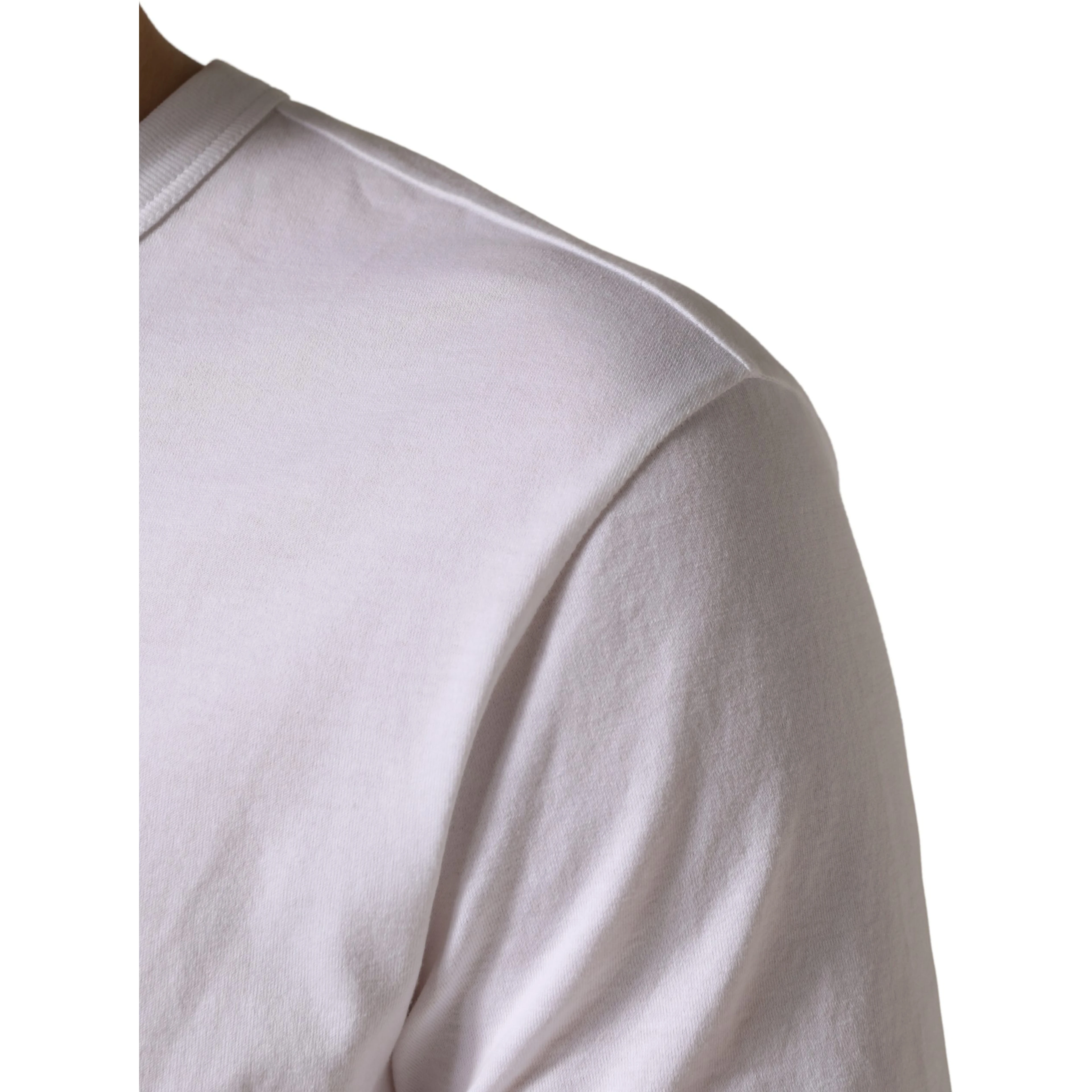 White DG Cherries Cotton Crew Neck  T-shirt