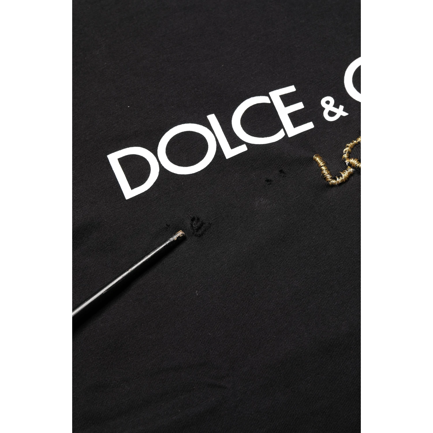 Black DG London Cotton Men Crew Neck  T-shirt
