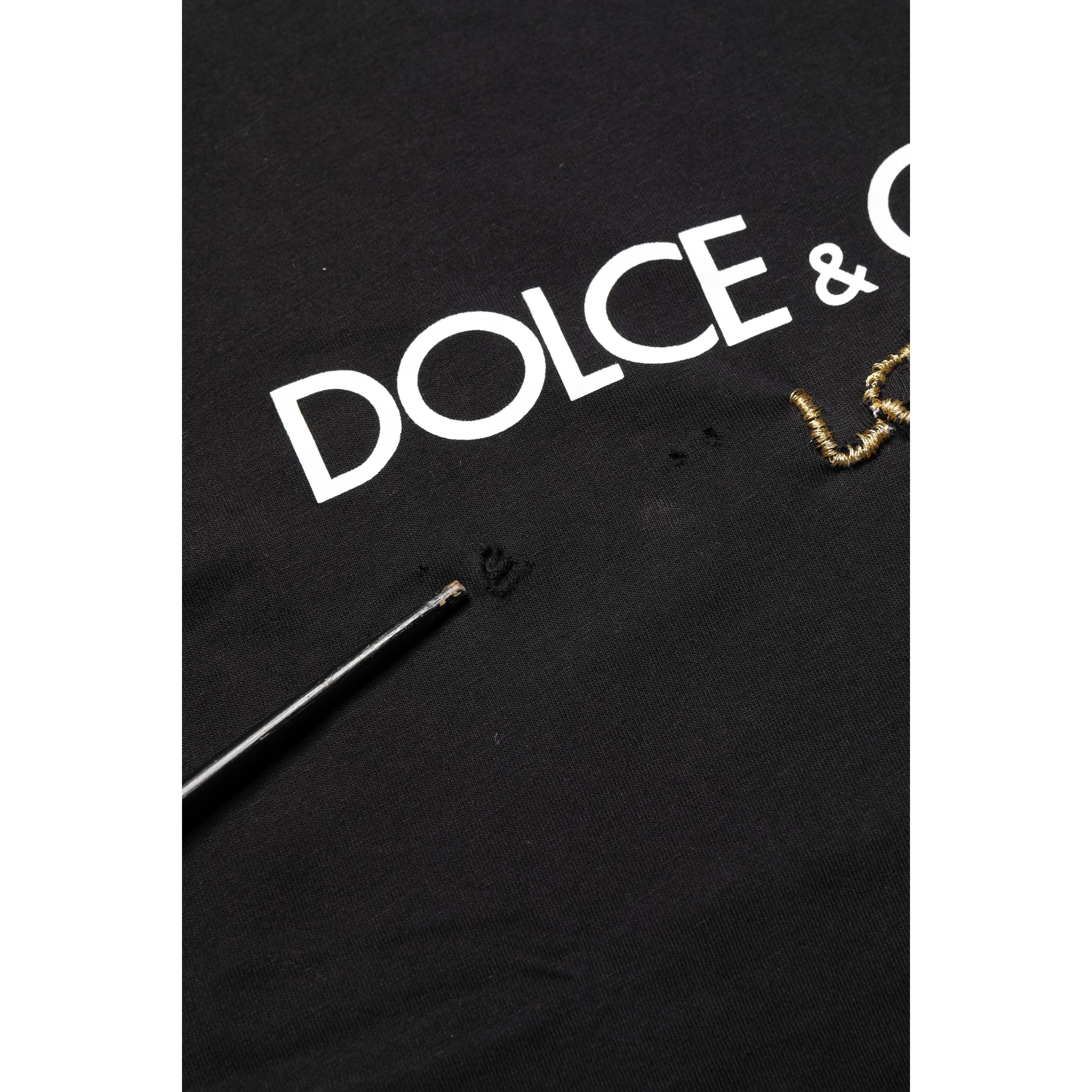 Black DG London Cotton Men Crew Neck  T-shirt