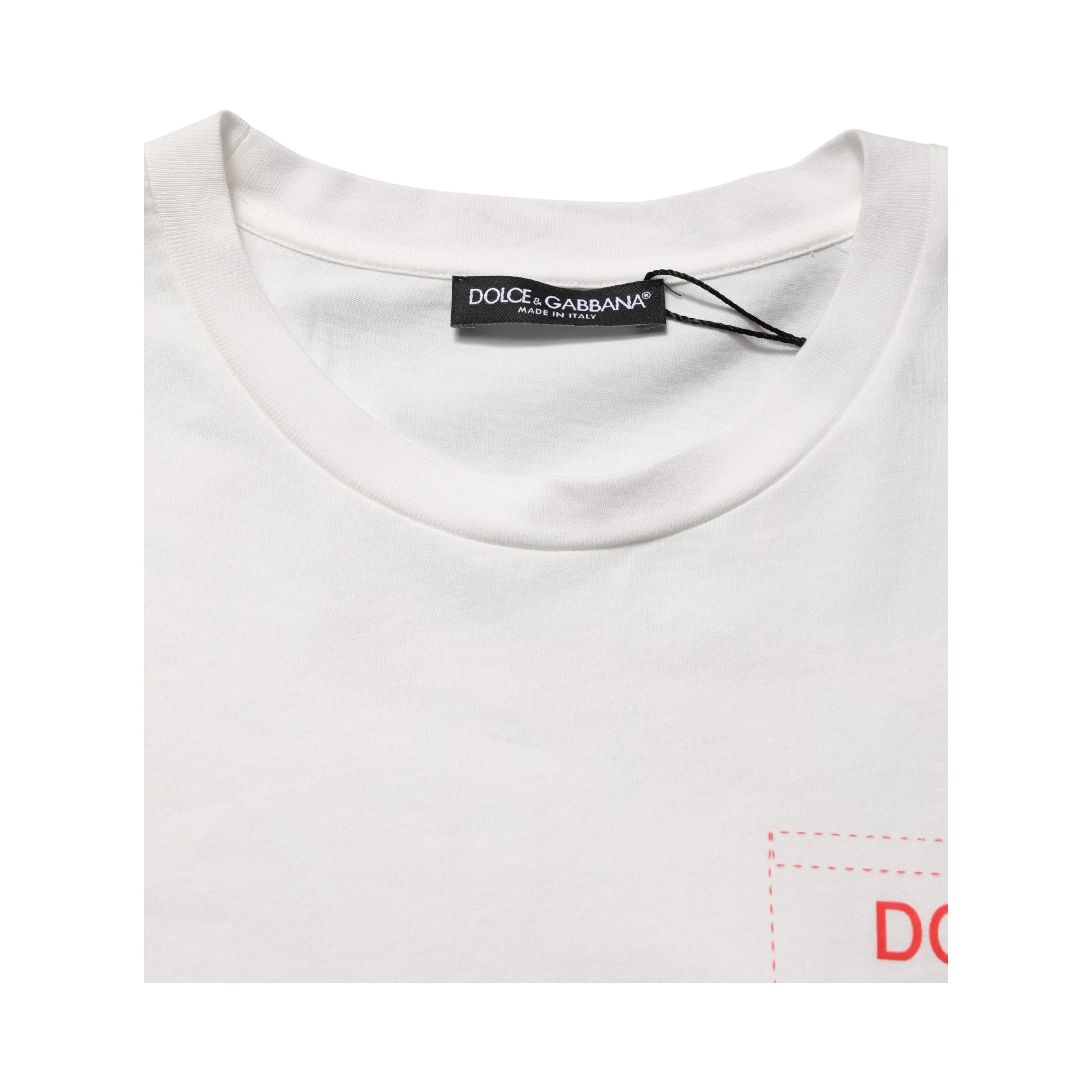 White Graphic Print Cotton Crew Neck T-shirt