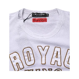 White DG King Royal Crew Neck Cotton  T-shirt