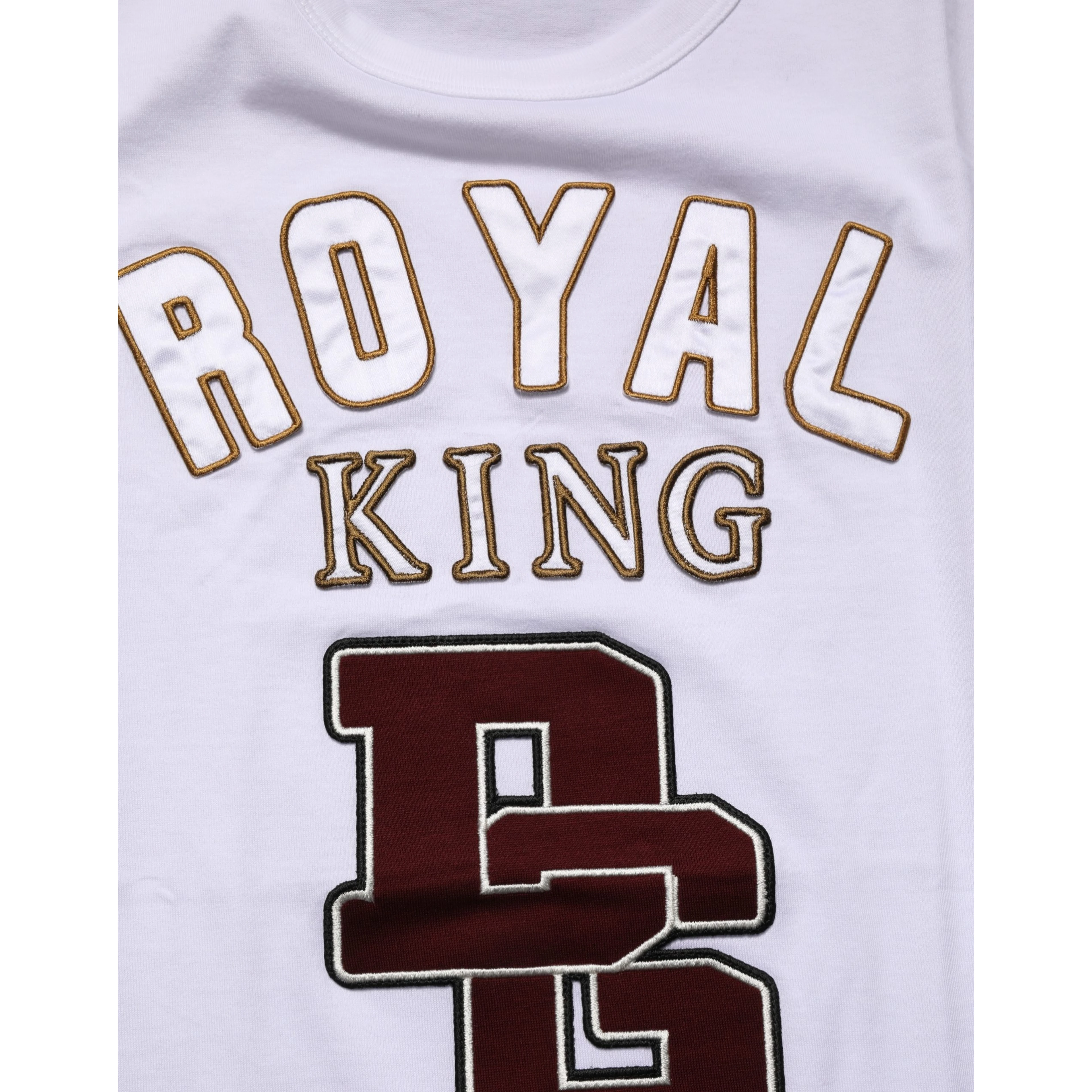 White DG King Royal Crew Neck Cotton T-shirt