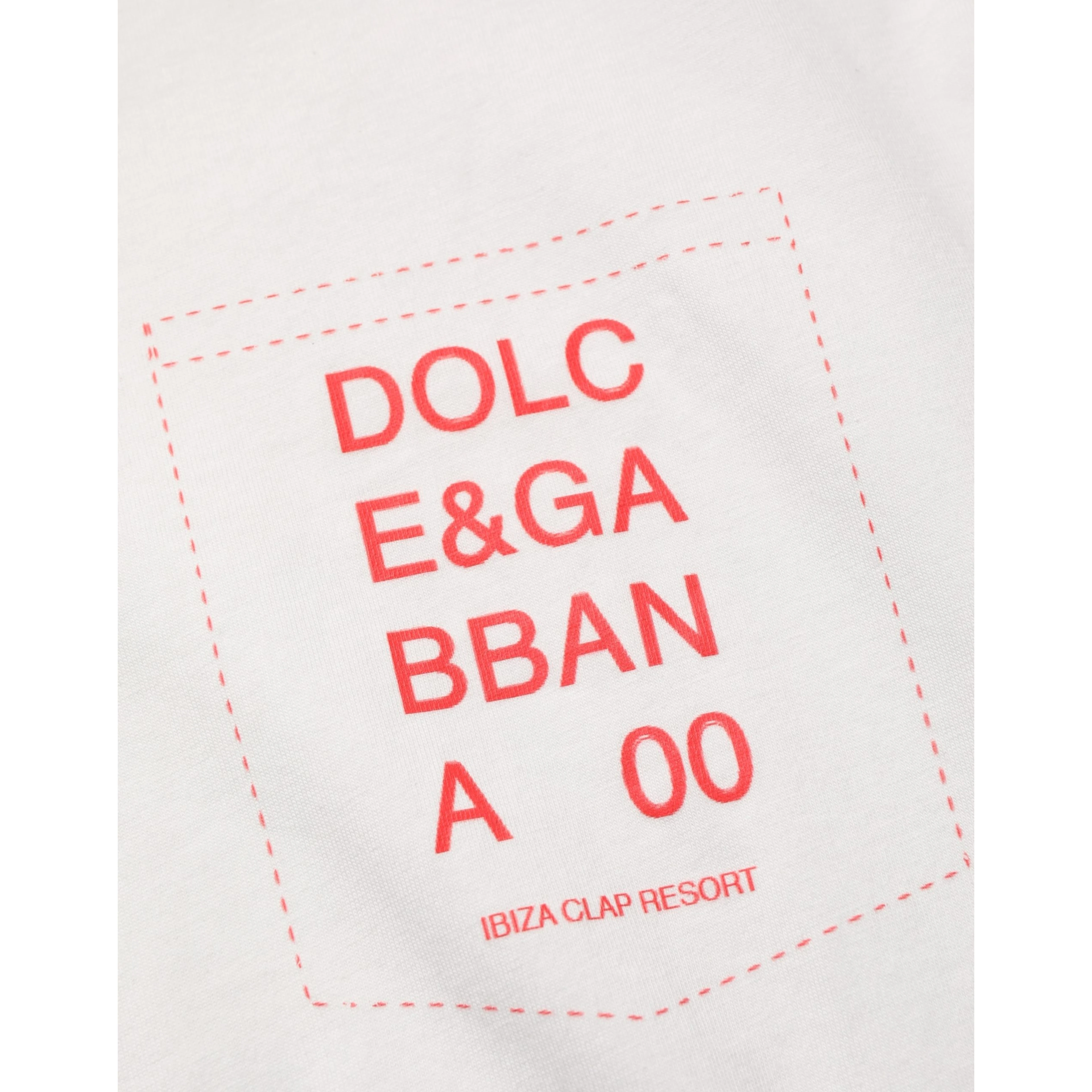 White Graphic Print Cotton Crew Neck T-shirt