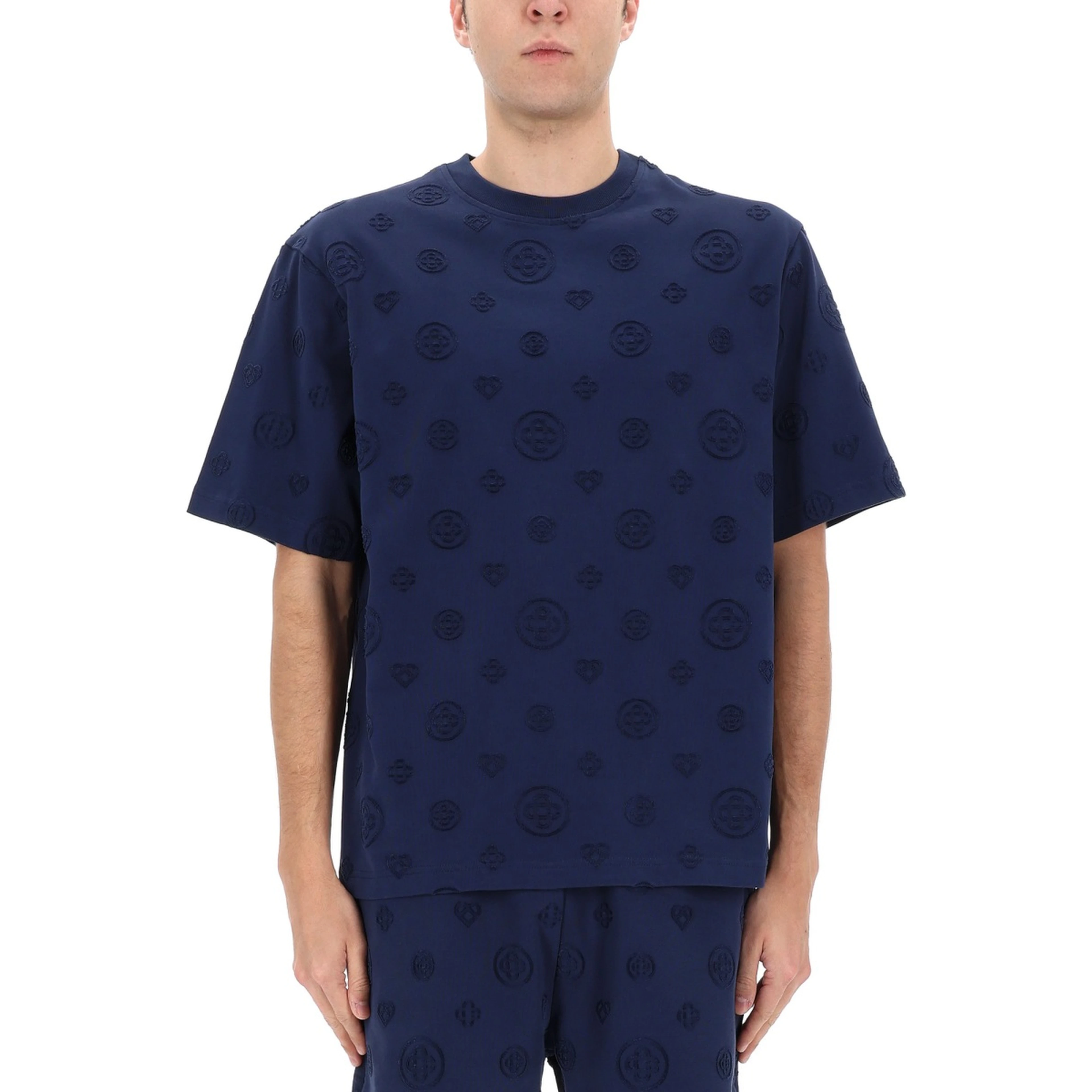 T-SHIRT WITH MONOGRAM DETAILS