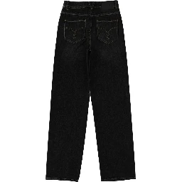 JEANS WITH STUDS AND CRYSTALS DECORATION