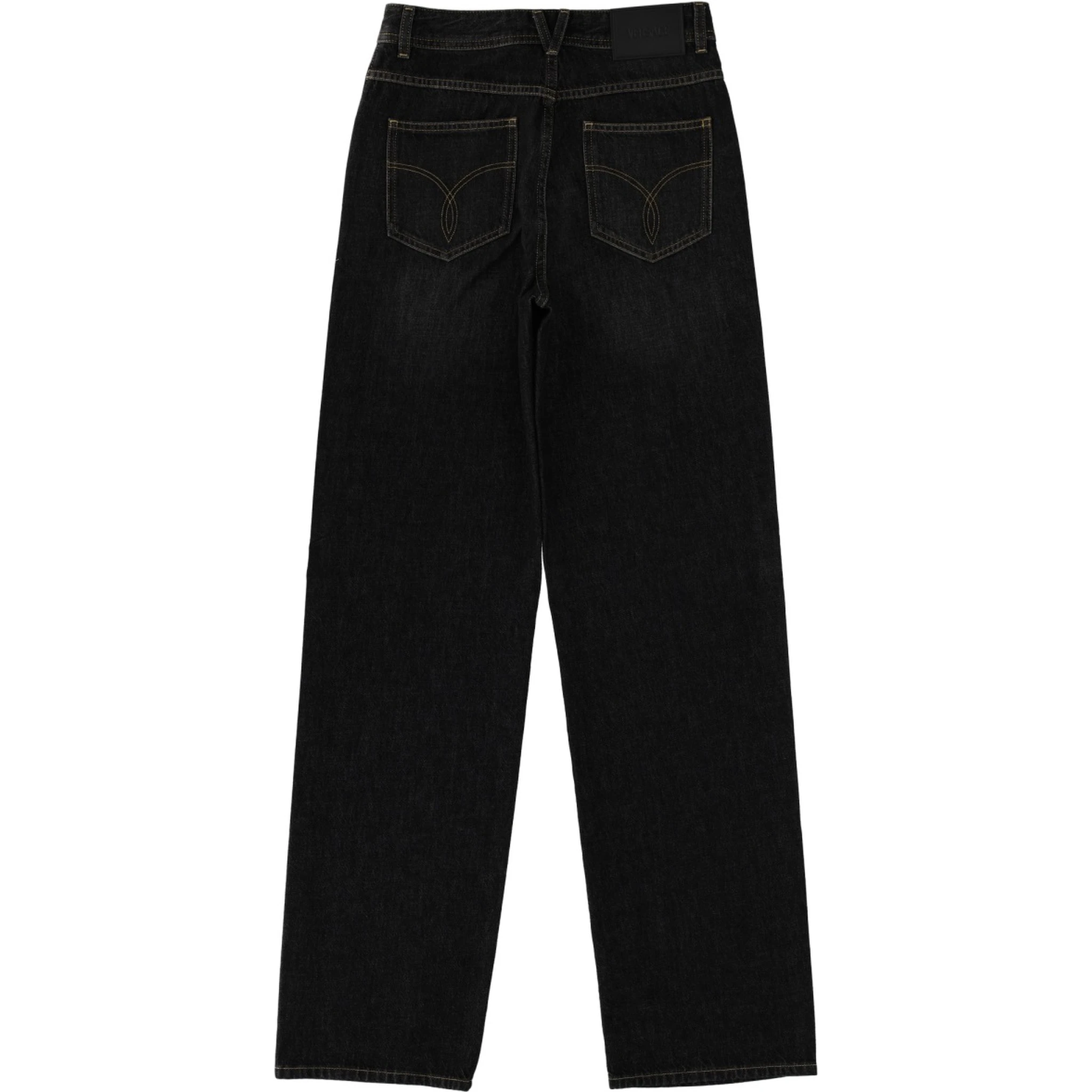 JEANS WITH STUDS AND CRYSTALS DECORATION