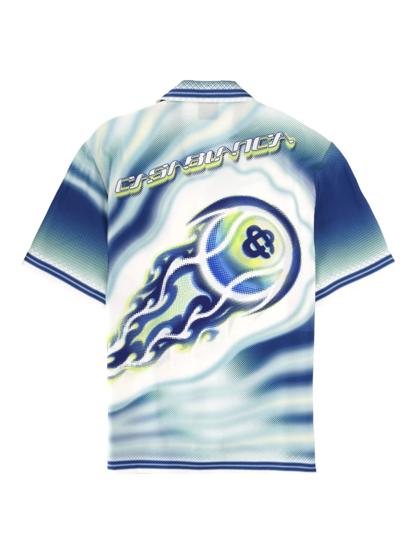 "FLAMING TENNIS BALL" SHIRT