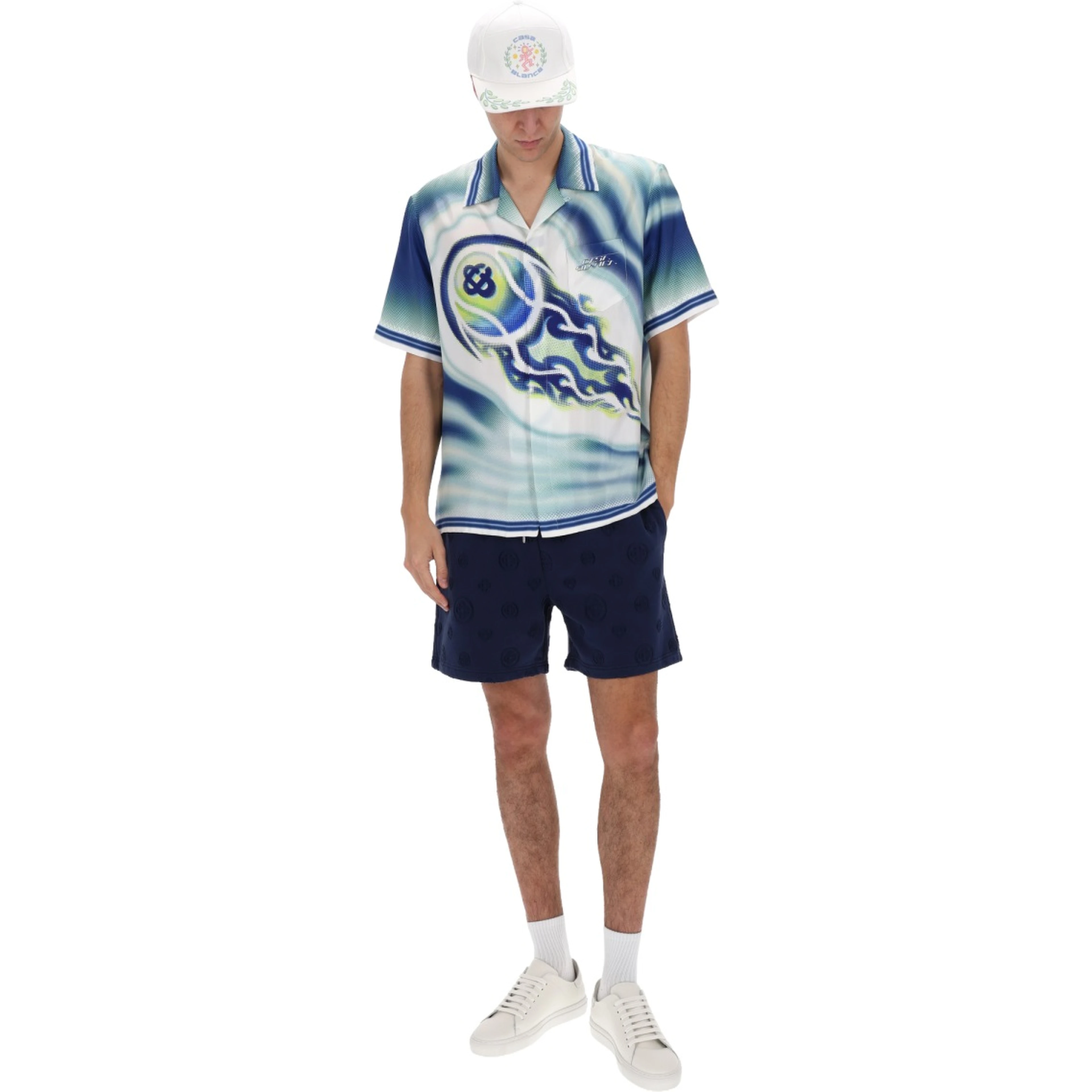 "FLAMING TENNIS BALL" SHIRT